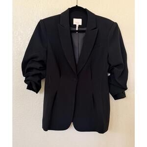 New Cinq à Sept Scrunched Cheyenne blazer In Black Size 8